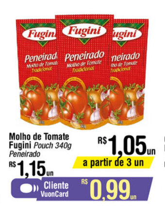 Fort Atacadista Molho de Tomate Fugini 340g oferta