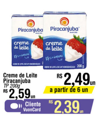 Fort Atacadista Creme de Leite Piracanjuba 200g oferta