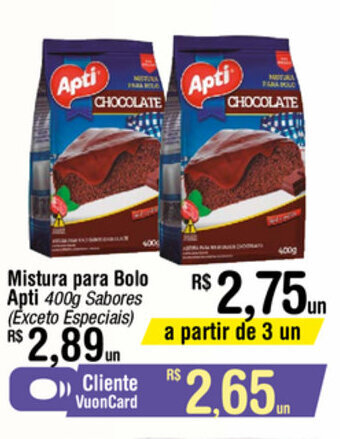 Fort Atacadista Mistura para bolo Apti 400g oferta