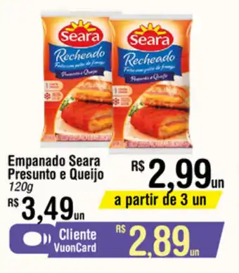 Fort Atacadista Empanado Seara Presunto e Queijo 120g oferta