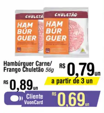 Fort Atacadista Hamburguer Carne/ Frango Chuletao 56g oferta
