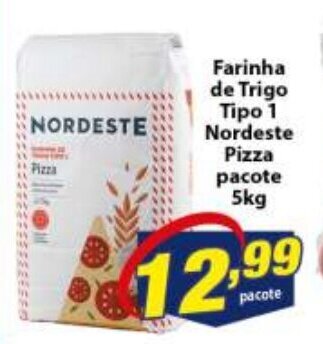 Vencedor Atacadista Farinha de Trigo tipo 1 Nordeste Pizza pacote 5kg oferta