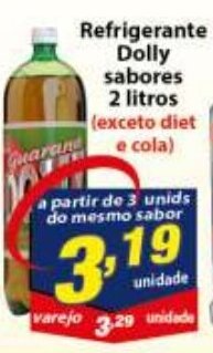Vencedor Atacadista Refrigerante Dolly sabores 2L oferta