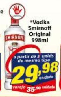 Vencedor Atacadista Vodka Smirnoff Original 998ml oferta