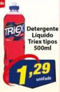 Vencedor Atacadista Detergente Liquido Triex tipos 500ml oferta