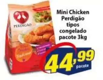 Vencedor Atacadista Mini Chicken Perdigao tipos congelado pacote 3kg oferta