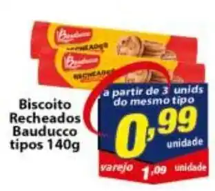 Vencedor Atacadista Biscoito Recheado Bauducco tipos 140g oferta