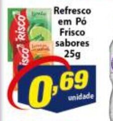Vencedor Atacadista Refresco em po Frisco Sabores 25g oferta