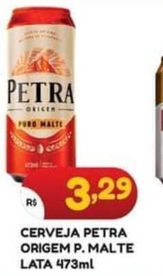 Bramil Supermercados Cerveja Petra Origem P. Malte lata 473ml oferta