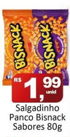 Rede Krill Salgadinho Panco Bisnack Sabores 80g oferta