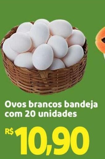 Extra Supermercado Ovos Brancos bandeja com 20 unidades oferta