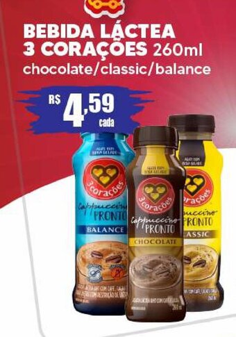 Bebida lactea 3 Coracoes 260ml
