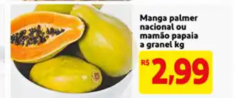 Mercado Extra Manga Palmer Nacional ou Mamao Papaia Golden a granel 1kg oferta