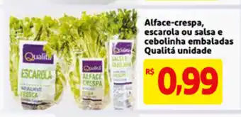 Mercado Extra Alface Crespa, escarola ou salsa e cebolinha embaladas Qualita unidade oferta