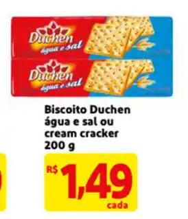 Mercado Extra Biscoito Duchen agua e sal ou cream cracker 200g oferta