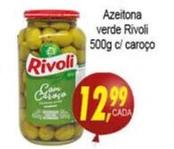 Azeitona verde Rivoli 500g c/ caroco