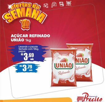 Supermercado Precito Acucar Refinado Uniao 1kg oferta