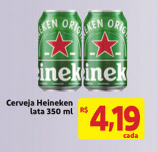 Mercado Extra Cerveja Heineken lata 350ml oferta