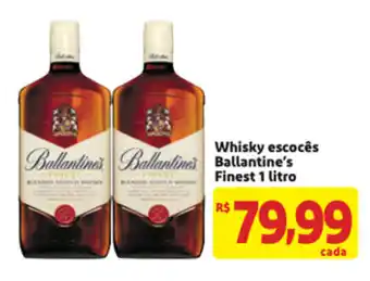 Mercado Extra Whisky escoes Ballantine's Finest 1L oferta