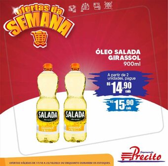 Supermercado Precito Oleo Salada Girassol 900ml oferta