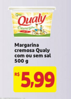 Margarina cremosa Qualy com ou sem sal 500g