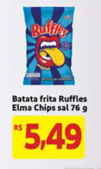 Mercado Extra Batata frita Ruffles Elma Chips sal 76g oferta