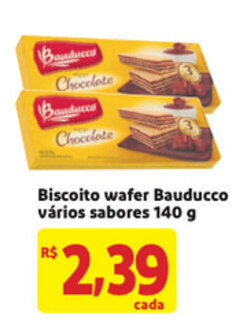 Mercado Extra Biscoito wafer Bauducco varios sabores 140g oferta