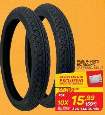 Pneu p/ moto biz technic