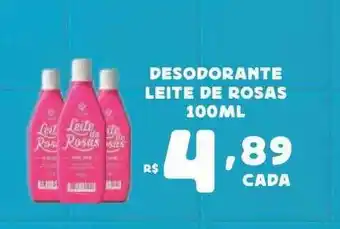 Bahamas Supermercados Desodorante leite de rosas 100ml oferta
