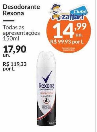 Zaffari Desodorante rexona oferta