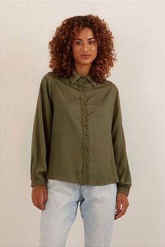Opção Jeans Camisa albin verde militar oferta