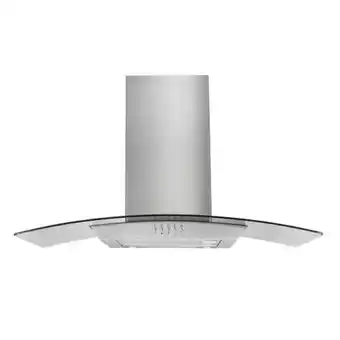 Casa Freitas Coifa de vidro curvo 90cm, luz led e 3 níveis p/ fogão 6 bocas 220v-234w inox multilaser - ce064out [reembalado] oferta