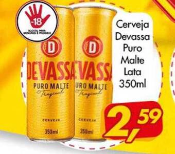 Cerveja devassa puro malte lata 350ml