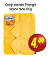Queijo Cheddar Polenghi Fatiado cada 100g