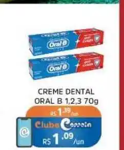Creme Dental Oral B 1.2.3 70g
