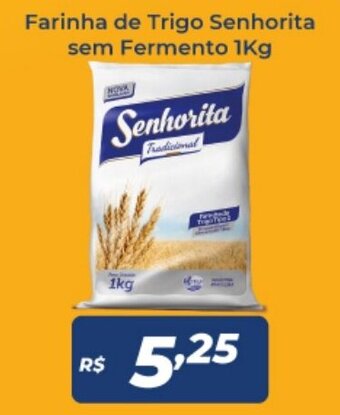 Atakarejo Farinha de trigo Senhorita sem Fermento 1kg oferta