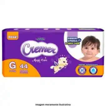 Fralda descartável cremer magic care g c/44