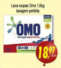 Kaçula Supermercados Lava roupas Omo 1.6kg lavagem perfeita oferta