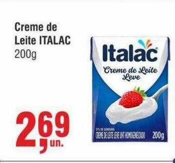 Higa Atacado Creme de leite italac oferta