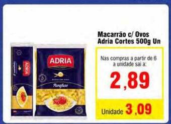 Spani Atacadista Macarrão c- ovos adria cortes oferta