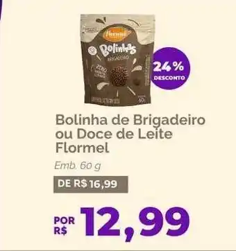 Oba Hortifruti Bolinha de brigadeiro ou doce de leite flormel 24% desconto oferta
