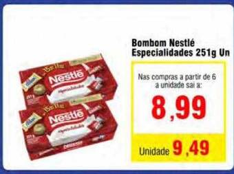 Spani Atacadista Bombom nestlé especialidades oferta