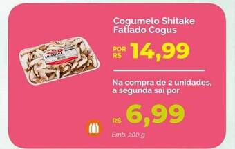Oba Hortifruti Cogumelo shitake fatiado cogus oferta