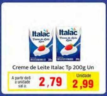 Spani Atacadista Creme de leite italac tp oferta