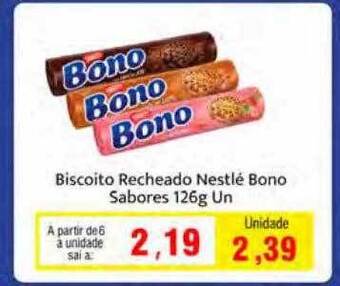 Spani Atacadista Biscoito recheado nestlé bono sabores oferta