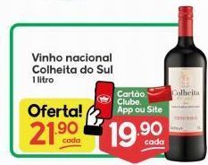 Supermercados Princesa Vinho nacional colheita do sul 1lt oferta