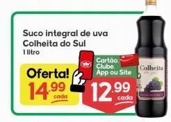 Suco integral de uva colheita do sul 1lt
