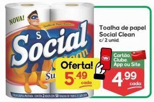 Toalha de papel social clean 2un
