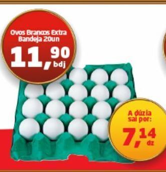 Tenda Atacado Ovos brancos extra bandeja oferta