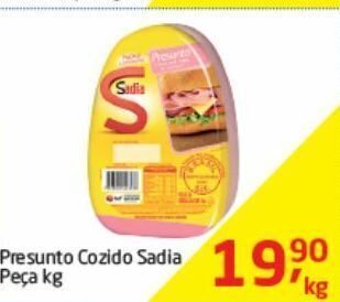 Presunto cozido sadia peça